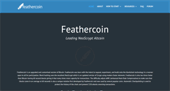 Desktop Screenshot of feathercoin.com