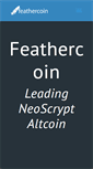 Mobile Screenshot of feathercoin.com