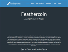 Tablet Screenshot of feathercoin.com